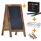 Flash Furniture Rustic Brown Wood A-Frame Magnetic Chalkboard Set HGWA-GD1I-CRE8-942315-GG - alternate 6